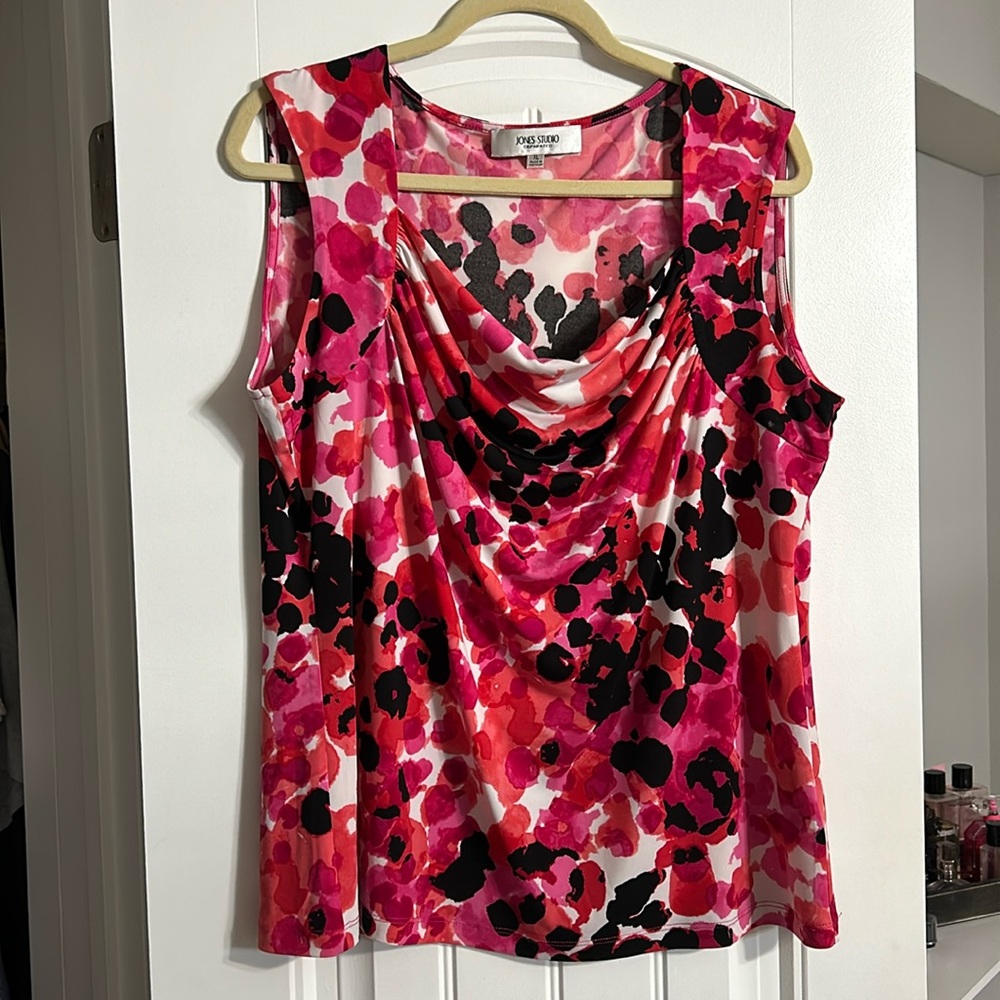 Dress Barn drape neck blousy tank top